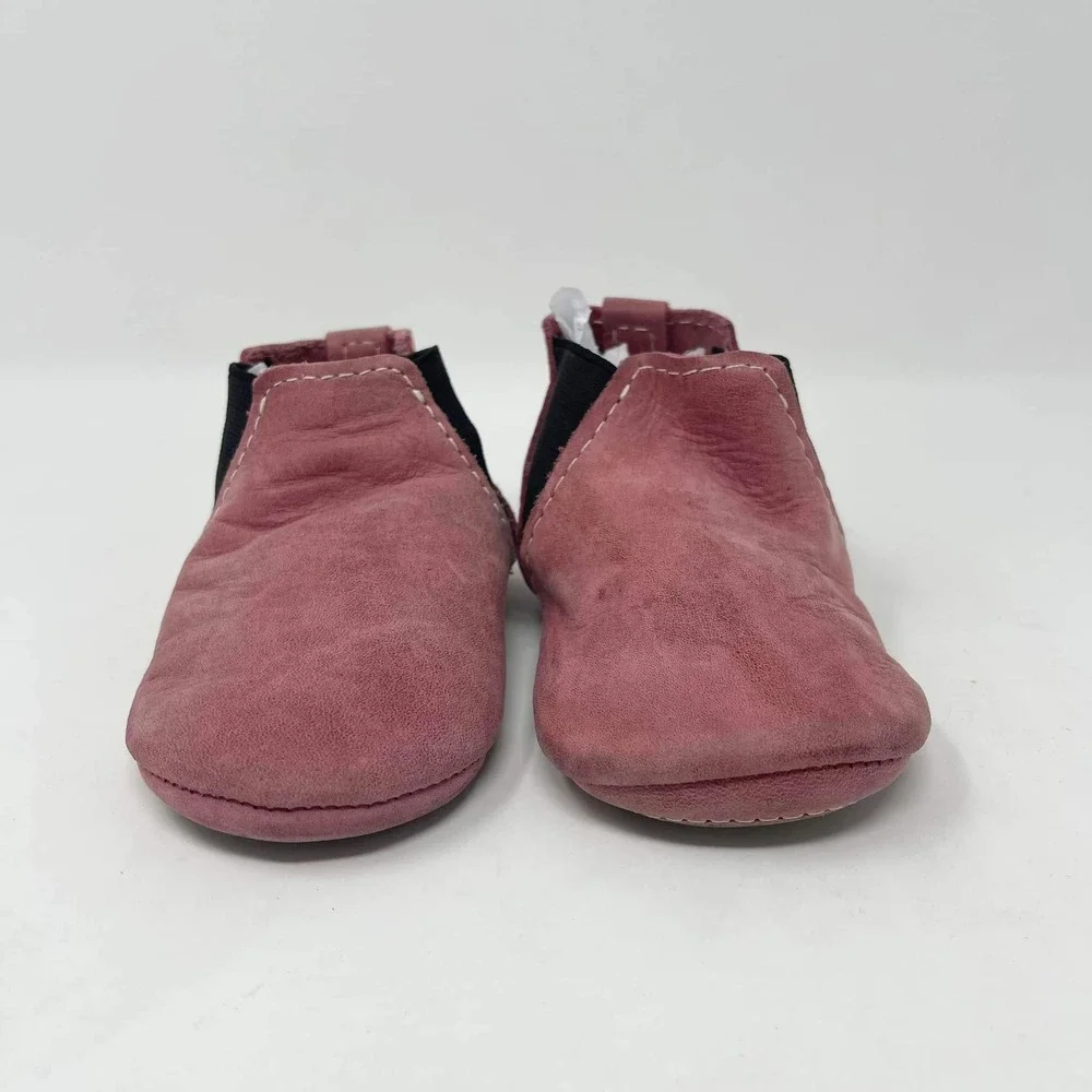 Freshly Picked Baby Shoes Chelsea Boot Toddler‎ Girls Size 8 Mauve Pink Leather